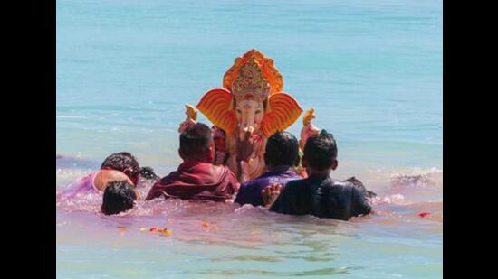 A Ganpati immersion in Mauritius, where the people hold on to traditions that their ancestors brought with them A Ganpati immersion in Mauritius, where the people hold on to traditions that their ancestors brought with them
