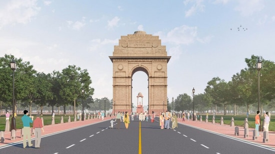 The Centre has decided to rename Rajpath and Centre Vista lawns stretching from the Rashtrapati Bhavan to India Gate as 'Kartavya Path', official sources said on Monday.(Ministry of housing and urban affairs)