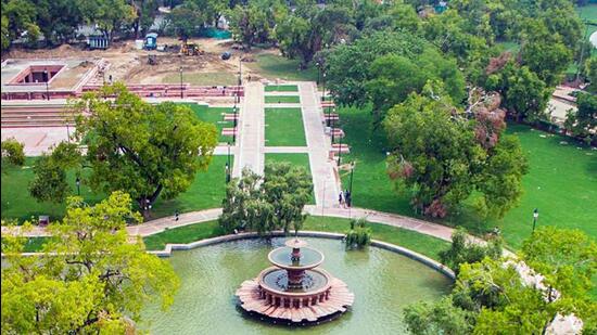 A glimpse of the redeveloped Central Vista Avenue that will be inaugurated by Prime Minister Narendra Modi on Friday. (ANI)