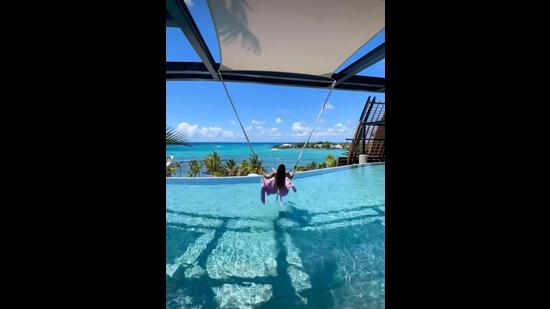 The swing on the terrace infinit pool is the most Instagrammed part of Mauritius’s newest resort The swing on the terrace infinit pool is the most Instagrammed part of Mauritius’s newest resort