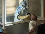 India records 5,379 new Covid cases in 24 hours; active caseload drops to 50,594. (HT FILE PHOTO)