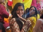 Rashmika Mandanna visits Lalbaugcha Raja, slays ethnic fashion goals