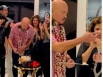 Hrithik Roshan shares a video from his father's birthday celebration. Hrithik Roshan shares a video from his father's birthday celebration.