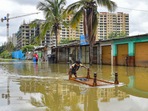 Karnataka CM said that they have prepared a memorandum to seek compensation from the central government for flood hit areas.(PTI) Karnataka CM said that they have prepared a memorandum to seek compensation from the central government for flood hit areas.(PTI)