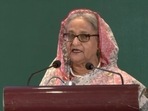 Bangladesh prime minister Sheikh Hasina addresses during 'Bangabandhu Sheikh Mujibur Rahman Student Scholarship’ felicitation ceremony. Bangladesh prime minister Sheikh Hasina addresses during 'Bangabandhu Sheikh Mujibur Rahman Student Scholarship’ felicitation ceremony.