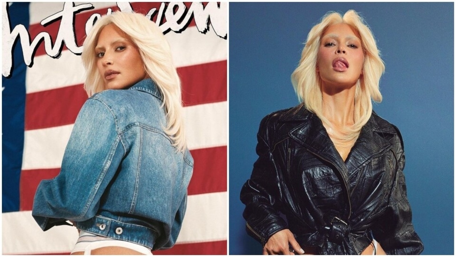 Kim Kardashian in jockstrap debuts bleached eyebrows with blonde hair for  new magazine shoot: All pics