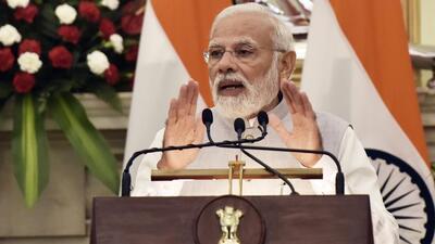 Prime Minister Narendra Modi addressed a gathering at the plenary session of the Eastern Economic Forum in Vladivostok that included Russian President Vladimir Putin on Wednesday. (File Photo/Sanjeev Verma/ Hindustan Times) Prime Minister Narendra Modi addressed a gathering at the plenary session of the Eastern Economic Forum in Vladivostok that included Russian President Vladimir Putin on Wednesday. (File Photo/Sanjeev Verma/ Hindustan Times)