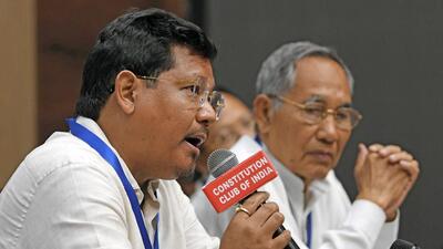 Meghalaya deputy chief minister Prestone Tynsong said the chief minister Conrad K Sangma-led MDA government and his stand was that the BJP was welcome to pull out of the government. (ANI) Meghalaya deputy chief minister Prestone Tynsong said the chief minister Conrad K Sangma-led MDA government and his stand was that the BJP was welcome to pull out of the government. (ANI)
