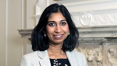 Suella Braverman News: Indian-origin barrister Suella Braverman appointed UK's new Home Secretary, in London. (ANI) Suella Braverman News: Indian-origin barrister Suella Braverman appointed UK's new Home Secretary, in London. (ANI)
