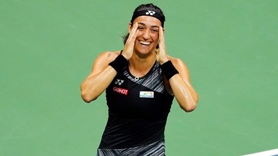 Caroline Garcia, of France, celebrates after defeating Coco Gauff, of the United States, during the quarterfinals of the U.S. Open tennis championships, Tuesday, Sept. 6, 2022, in New York. (AP) Caroline Garcia, of France, celebrates after defeating Coco Gauff, of the United States, during the quarterfinals of the U.S. Open tennis championships, Tuesday, Sept. 6, 2022, in New York. (AP)