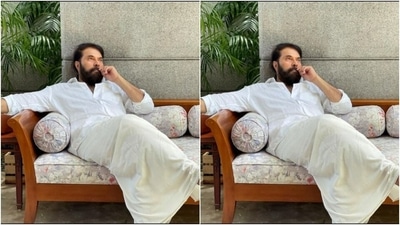 Mammootty can do ethnic with equal fervour and sass. The star shared this picture of himself decked up in a white shirt and the traditional dhoti of Kerala – mundu. (Instagram/@mammootty)