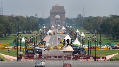 New Delhi: View of the revamped Central Vista Avenue on the eve of its launch by Prime Minister Narendra Modi, in New Delhi, Wednesday. (PTI) New Delhi: View of the revamped Central Vista Avenue on the eve of its launch by Prime Minister Narendra Modi, in New Delhi, Wednesday. (PTI)