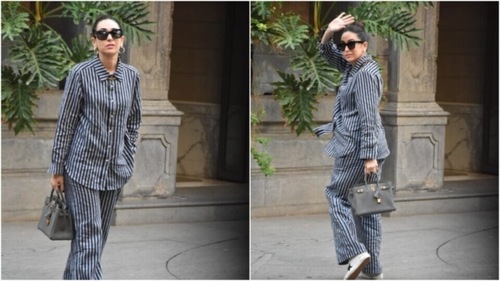 Karisma Kapoor posed for the paparazzi. (HT Photos/Varinder Chawla)