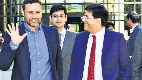 Commerce and industry minister Piyush Goyal visits the Stanford University in San Francisco, Tuesday, September 6, 2022. (PTI Photo)