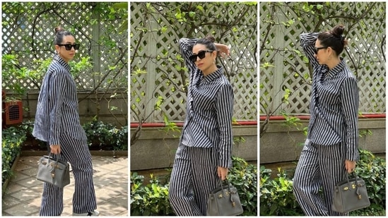 Karisma Kapoor aces the chic look in relaxed striped co-ord set ...