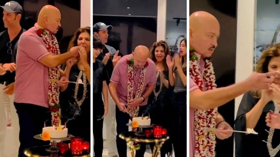 Hrithik Roshan shares a video from his father's birthday celebration.&nbsp;