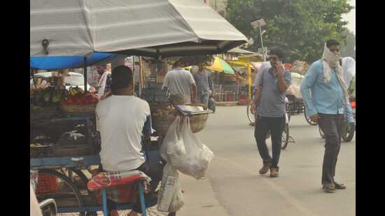 The district administration is also planning to rope in traders in the fight against plastic. (HT Photo)
