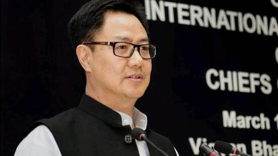 Rijiju said, “Kejriwal wants to make India World’s No 1 but what has he done to Punjab within a year?” He also claimed huge revenue is “extravagantly wasted” in Delhi, which is also ruled by the Aam Aadmi Party (HT Photo) Rijiju said, “Kejriwal wants to make India World’s No 1 but what has he done to Punjab within a year?” He also claimed huge revenue is “extravagantly wasted” in Delhi, which is also ruled by the Aam Aadmi Party (HT Photo)