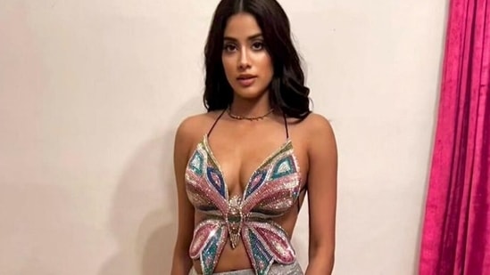 Janhvi Kapoor's pic in butterfly top with thigh-slit skirt is a dream beach-party look and we can't get enough of it&nbsp;(Instagram)