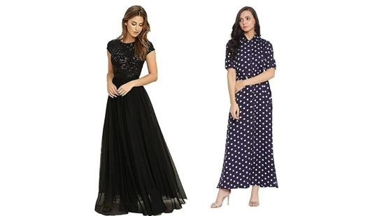 Maxi dress look graceful and feminine.