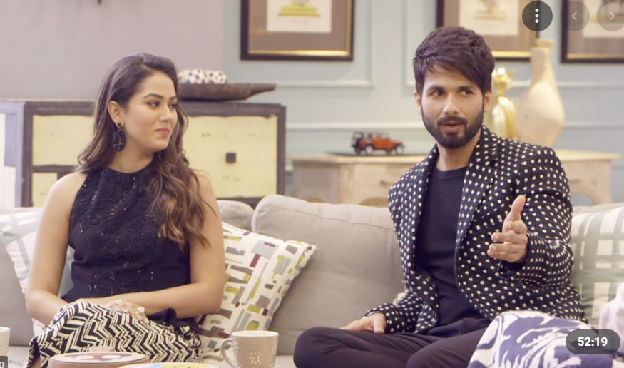Mira Rajput with Shahid Kapoor on Neha Dhupia's chat show BFFs With Vogue. Mira Rajput with Shahid Kapoor on Neha Dhupia's chat show BFFs With Vogue. 