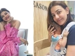 Kajal Aggarwal with son Neil. Kajal Aggarwal with son Neil.