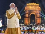 Prime Minister Narendra Modi during inauguration of newly-christened Kartavya Path, a stretch from Rashtrapati Bhavan to India Gate, as part of revamped Central Vista in New Delhi.(PTI) Prime Minister Narendra Modi during inauguration of newly-christened Kartavya Path, a stretch from Rashtrapati Bhavan to India Gate, as part of revamped Central Vista in New Delhi.(PTI)