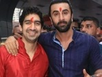 Ayan Mukerji and Ranbir Kapoor at Mumbai's Lalbaugcha Raja on Thursday. Ayan Mukerji and Ranbir Kapoor at Mumbai's Lalbaugcha Raja on Thursday.