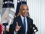 Barack Obama In White House: Former US President Barack Obama speaks during a ceremony. Barack Obama In White House: Former US President Barack Obama speaks during a ceremony.