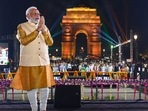 Prime Minister Narendra Modi during inauguration of newly christened Kartavya Path, a stretch from Rashtrapati Bhavan to India Gate, as part of revamped Central Vista in New Delhi, Thursday, September 8, 2022. (PTI Photo) Prime Minister Narendra Modi during inauguration of newly christened Kartavya Path, a stretch from Rashtrapati Bhavan to India Gate, as part of revamped Central Vista in New Delhi, Thursday, September 8, 2022. (PTI Photo)