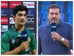 Naseem Shah talks to Ravi Shastri after winning the match for Pakistan Naseem Shah talks to Ravi Shastri after winning the match for Pakistan
