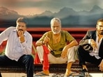 Sanjay Mishra, Rajesh Sharma and Chandan Roy Sanyal on a poster on Woh 3 Din.
