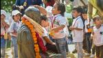School students paying tributes to Mahatma Gandhi at Sabarmati Ashram in Ahmedabad (PTI File Photo) School students paying tributes to Mahatma Gandhi at Sabarmati Ashram in Ahmedabad (PTI File Photo)
