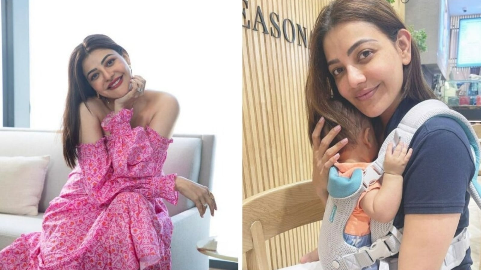 Kajal Kajal Blue Film Sex - Kajal Aggarwal cradles baby Neil in new pic, Sonu Sood calls them 'so cute'  - Hindustan Times