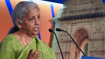 Union Finance Minister Nirmala Sitharaman addresses the India Ideas Summit organised by US-India Business Council, in New Delhi on Wednesday (ANI) (HT_PRINT) Union Finance Minister Nirmala Sitharaman addresses the India Ideas Summit organised by US-India Business Council, in New Delhi on Wednesday (ANI) (HT_PRINT)