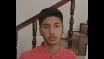 Haziq Parveez Lone has topped the NEET UG-2022 exam in Jammu and Kashmir and bagged 10th rank at the all-India level. (A video screen grab) Haziq Parveez Lone has topped the NEET UG-2022 exam in Jammu and Kashmir and bagged 10th rank at the all-India level. (A video screen grab)