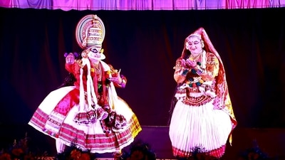 Artists perform 'Kathakali' during a cultural programme as part of Onam celebrations, in Thiruvananthapuram. (Amit Shah Twitter) Artists perform 'Kathakali' during a cultural programme as part of Onam celebrations, in Thiruvananthapuram. (Amit Shah Twitter)