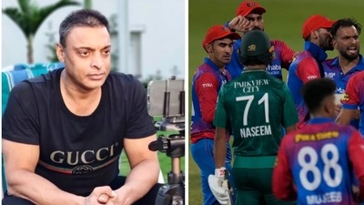Pakistan's Akhtar launched a tirade against Afghanistan after the Super 4 match at the Asia Cup (AP/ Shoaib Akhtar Instagram ) Pakistan's Akhtar launched a tirade against Afghanistan after the Super 4 match at the Asia Cup (AP/ Shoaib Akhtar Instagram )