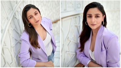 Mom-to-be Alia Bhatt has had a pretty hectic schedule with her back-to-back film promotions. She is making headlines not just for her acting and pregnancy news but also for her fashionable avatars. Her maternity fashion has been on point since day 1 and we have pictures to back our claim. She recently stepped out to promote her upcoming film Brahmastra with her husband Ranbir Kapoor in casual yet chic denim and blazer look. (Instagram/@aliaabhatt) Mom-to-be Alia Bhatt has had a pretty hectic schedule with her back-to-back film promotions. She is making headlines not just for her acting and pregnancy news but also for her fashionable avatars. Her maternity fashion has been on point since day 1 and we have pictures to back our claim. She recently stepped out to promote her upcoming film Brahmastra with her husband Ranbir Kapoor in casual yet chic denim and blazer look. (Instagram/@aliaabhatt)