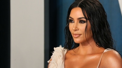 Kim Kardashian: Kim Kardashian attends the 2020 Vanity Fair Oscar Party. (AFP)