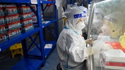 Coronavirus: A Covid testing centre in China.&nbsp; (Reuters)