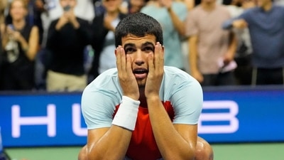 Carlos Alcaraz of Spain after beating Jannik Sinner of Italy on day ten of the 2022 U.S. Open tennis tournament at USTA Billie Jean King National Tennis Center. (USA TODAY Sports)