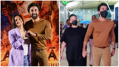 Alia Bhatt and Ranbir Kapoor returned from Delhi Wednesday evening. Alia Bhatt and Ranbir Kapoor returned from Delhi Wednesday evening. 