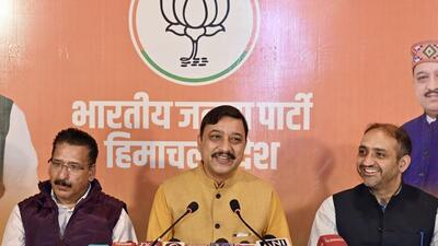 BJP state chief Suresh Kashyap addressing the media during a press conference in Shimla on Thursday. PM Narendra Modi is expected to reach out to the masses and seek support for the state government during his September 24 Mandi rally. (Deepak Sansta/ HT) BJP state chief Suresh Kashyap addressing the media during a press conference in Shimla on Thursday. PM Narendra Modi is expected to reach out to the masses and seek support for the state government during his September 24 Mandi rally. (Deepak Sansta/ HT)