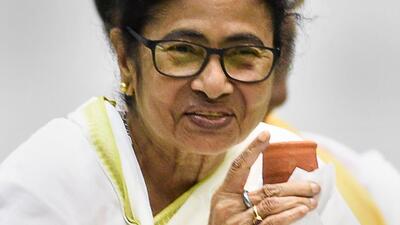 West Bengal chief minister and TMC chief Mamata Banerjee was sharply critical of the BJP during her party's organisational meeting at Kolkata’s Netaji Indoor Stadium on Thursday (PTI) West Bengal chief minister and TMC chief Mamata Banerjee was sharply critical of the BJP during her party's organisational meeting at Kolkata’s Netaji Indoor Stadium on Thursday (PTI)