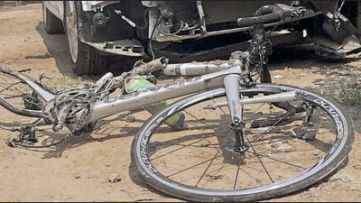 The motorcyclist sped away after hitting the cyclist, said Mohali police. (HT Photo/for representation only)