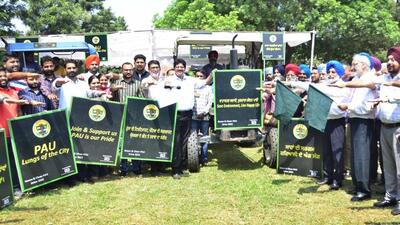 PAU forays into a greener future with informative QR codes on trees as part of its green drive. (Harvinder Singh/HT)