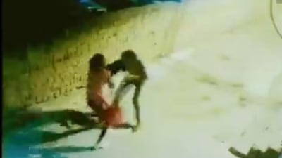 Woman managed to chase him off and showed her bravery. (ANI) Woman managed to chase him off and showed her bravery. (ANI)