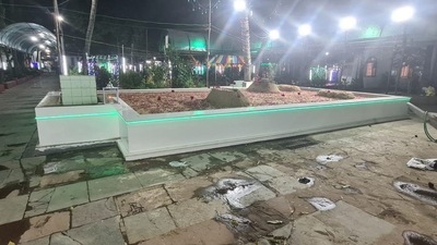 Yakub Memon’s grave covered with marble tiles and LED lights. Source: Twitter/@ramkadam Yakub Memon’s grave covered with marble tiles and LED lights. Source: Twitter/@ramkadam