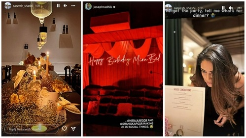 Sneak peek into Mira Rajput's birthday bash. Sneak peek into Mira Rajput's birthday bash. 